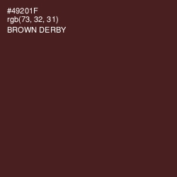 #49201F - Brown Derby Color Image